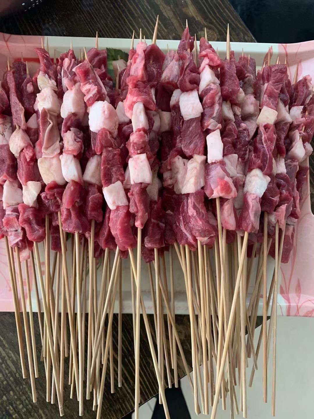 现串羊肉串