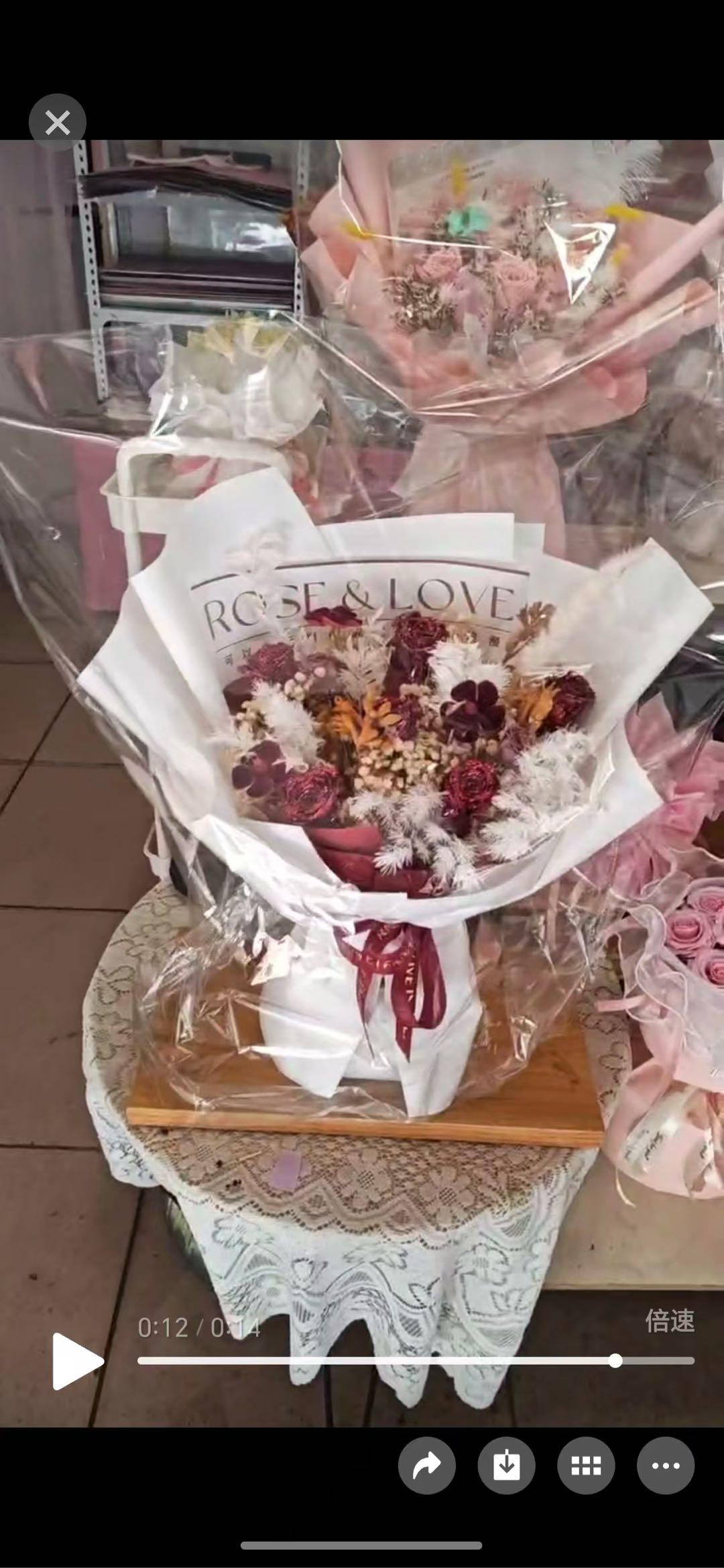 混搭水晶红玫瑰